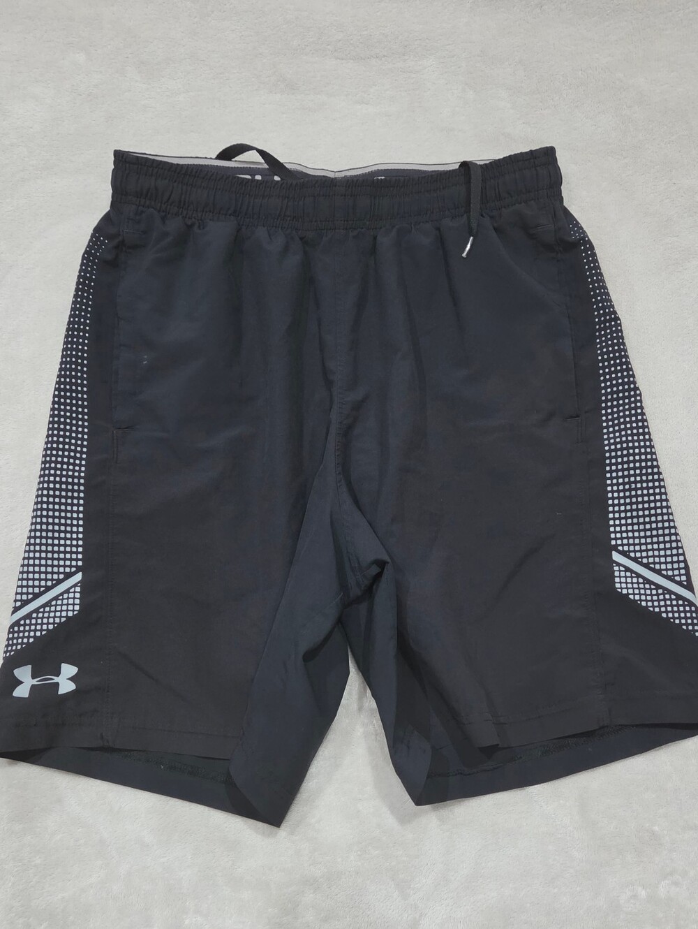 Under Armour Men’s Black Athletic Shorts with Reflective Logo
